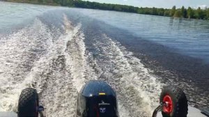 Обкатка Тохатсу 20, уже можно 3/4 газа.