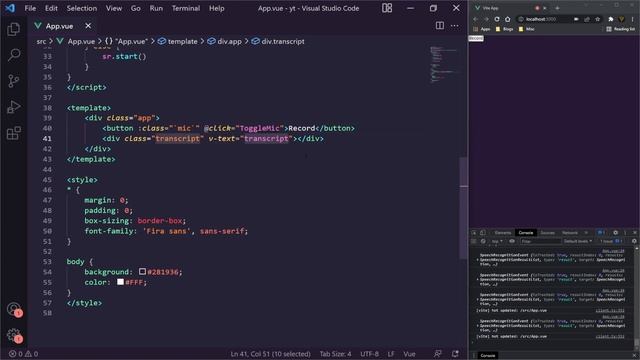Build a VOICE RECOGNITION app with Commands using Vue JS | Speech Recognition, AI смотреть онлайн