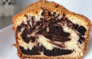 Мраморный кекс на молоке и сливочном масле