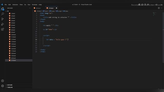 Add string in cotasion “ ” || java script смотреть онлайн