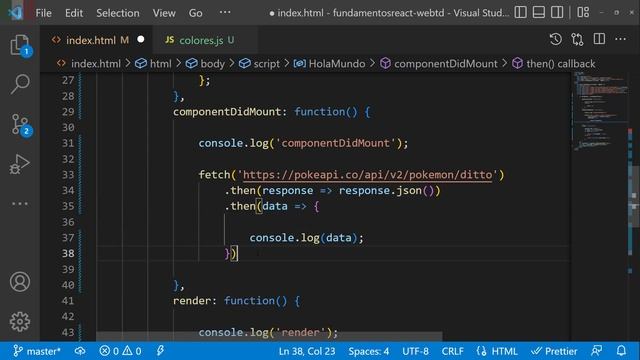 ReactJS | Lifecycle methods en ReactJS | componentDidMount() en React - Petición fetch en JavaScrip смотреть онлайн