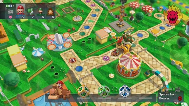 Mario Party 10 Bowser Party #152 Mario, Yoshi, Luigi, Donkey kong Mushroom Park Master Difficulty смотреть онлайн