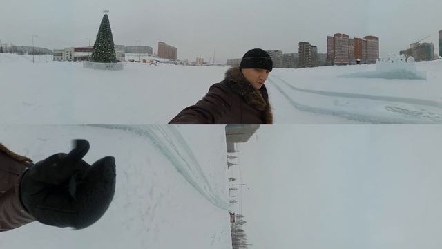 360° Video | 24 Декабря, канун открытия новогодней Елки в Солнечном. смотреть онлайн