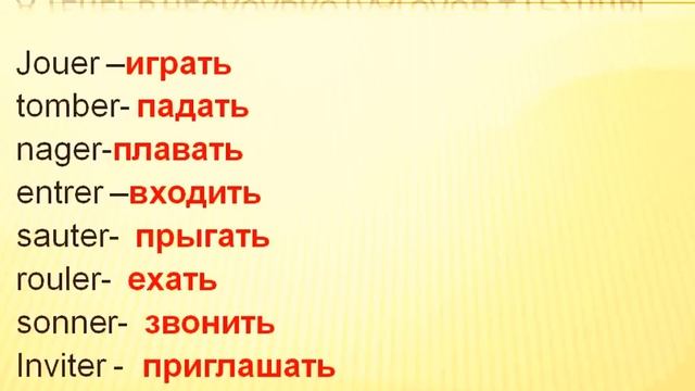 Французский язык УРОК № 31 глаголы 1 группы