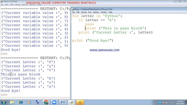 Online Core python(Pass Statement) Day-22 смотреть онлайн
