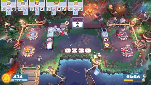 Overcooked 2 Campfire Cook Off 2-3, 3Stars