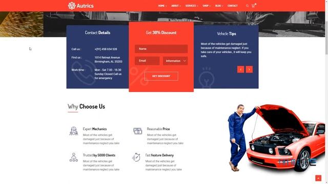 Autrics Car Repair Services and Auto Mechanic WordPress Theme Re смотреть онлайн