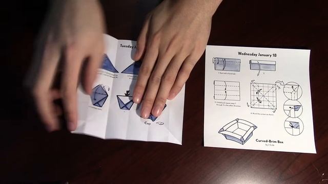 How to fold a CURVED-BRIM BOX - Origami Day 15 (EASY) смотреть онлайн