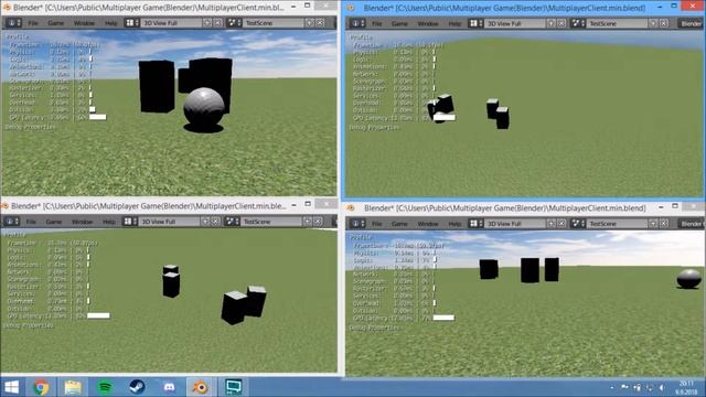 Blender Game Engine Multiplayer Game смотреть онлайн