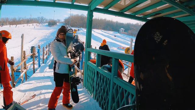 Покоряю искусственную трассу . "Лавина" Днепр. Первый раз на СНОУБОРДЕ! Мой Отзыв! смотреть онлайн