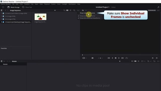 How to Import Image Sequence in DaVinci Resolve 18,17 смотреть онлайн