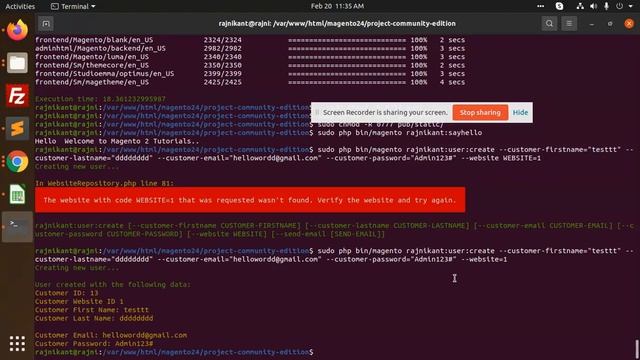 How to create customers in Magento 2 using Command Cli | How to Create Customer in Magento 2 смотреть онлайн