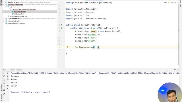 Iterating over a list using IntStream interface смотреть онлайн
