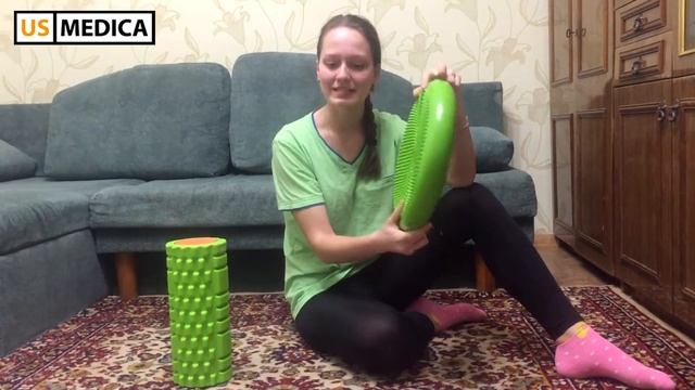 Балансировочная подушка US MEDICA Balance Disk и Спортивный валик US MEDICA FIT PRO отзыв покупател смотреть онлайн