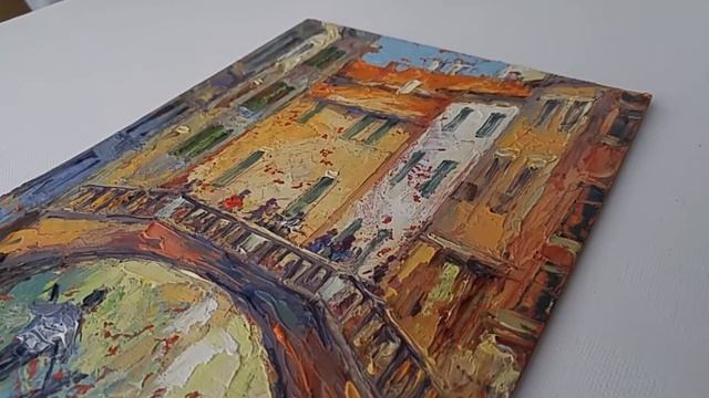 Картина маслом Италия каналы: Венецианский полдень Oil painting Italy channels: Venetian noon смотреть онлайн