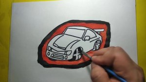 Рисуем спортивную машину! Как нарисовать машину!