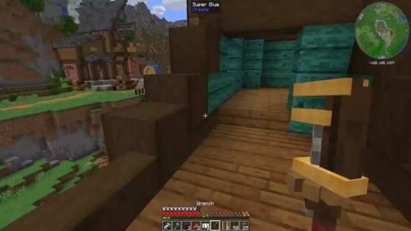 I built a PORTABLE FLYING WORKSHOP in Minecraft Create Mod!