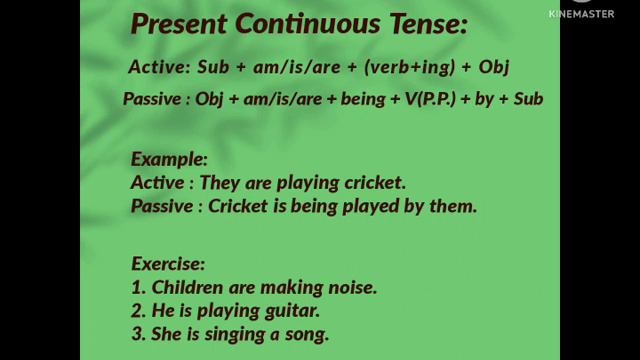 Voice Change|| Present Continuous Tense|| Present Perfect Tense|| Take time|| Learn properly смотреть онлайн