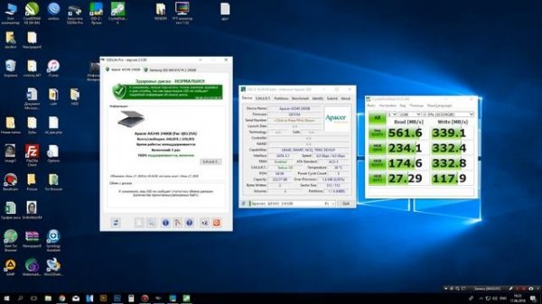SSD диск Apacer 2.5" AS340 240 Гб SATA III TLC AP240GAS340G-1