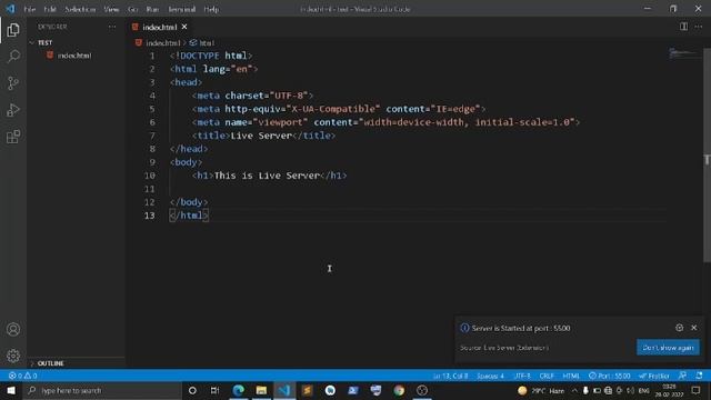 How to Change Live Server Port on Vs code .... (Hindi)..... смотреть онлайн