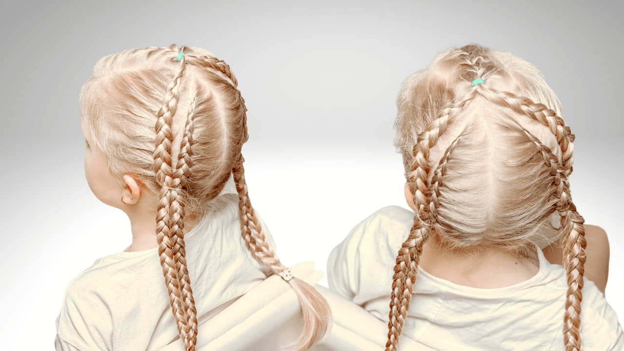 Двойная коса | Прически для девочек смотреть онлайн