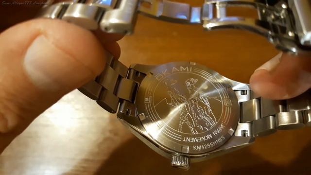 Часы OKAMI KM42SSB 11BS Quartz Watch, Seiko Mechanism смотреть онлайн