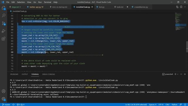 Invisible Cloak Using OpenCV Python | a little coding | смотреть онлайн