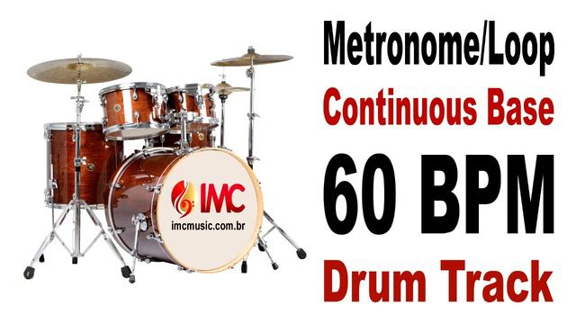 60 BPM - DRUM TRACK 4/4 - CONTINUOUS BASE / BALLAD ROCK / METRONOME / LOOP смотреть онлайн