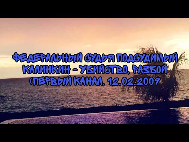 Федеральный судья Подсудимый Калинкин - Убийство, Разбой (Первый Канал, 12.02.2009) смотреть онлайн