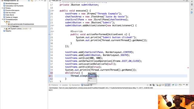 (LES THREADS AVEC SWING) EXTRAIT FORMATION JAVA SWING смотреть онлайн