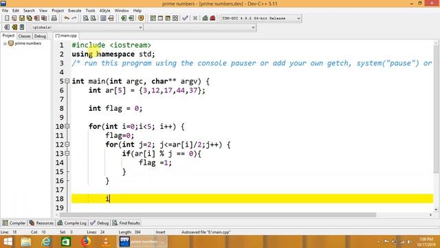 cpp program for prime number смотреть онлайн