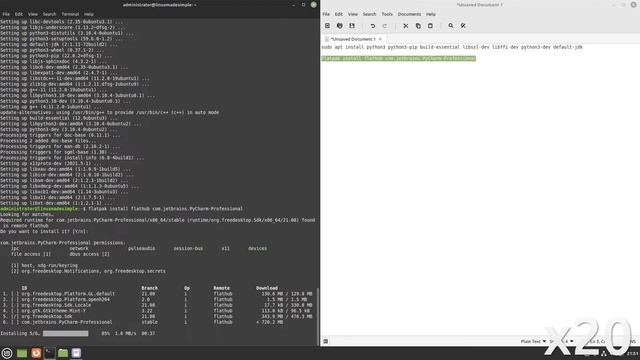How to install PyCharm Professional on Linux Mint 21 смотреть онлайн