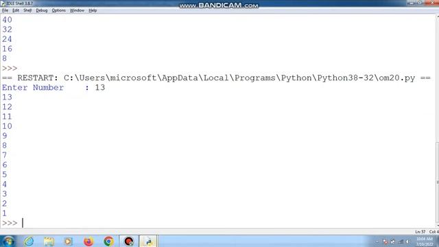 while loop in descending order in python смотреть онлайн