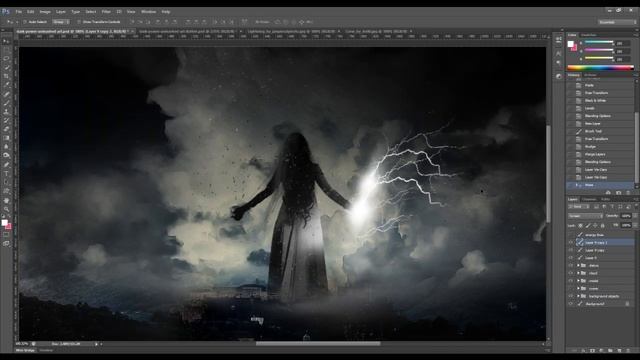 Photoshop Tutorial - Lightning Magic Effect in Photoshop смотреть онлайн
