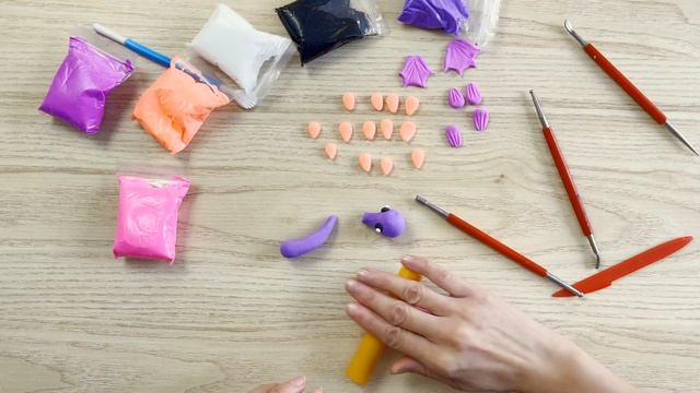 Как слепить морского конька из воздушного пластилина! смотреть онлайн