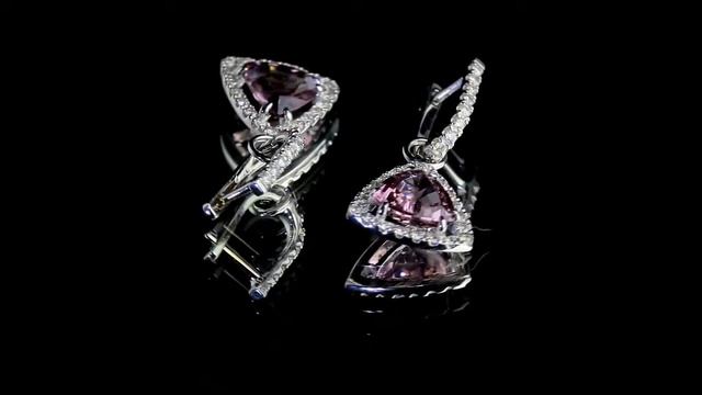 Серьги из белого золота со шпинелью 3,46 карат и бриллиантами 0,48 карат смотреть онлайн