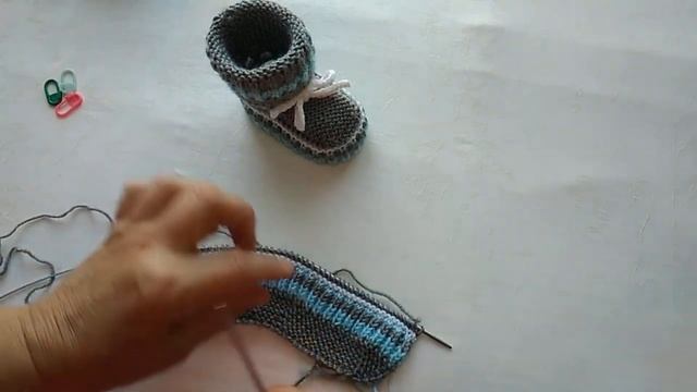 ?САМАЯ УДОБНАЯ МОДЕЛЬ ПИНЕТОК НА ДВУХ СПИЦАХ?knitting Booties❤️Stiefeletten Stricken