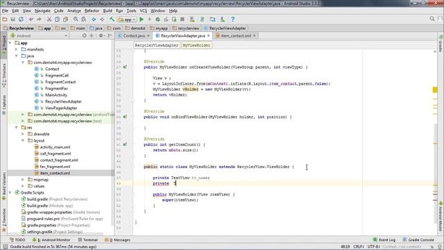 Fragment with Recyclerview Part 2 : Setup Adapter & Bind Data | Android Studio tutorial смотреть онлайн