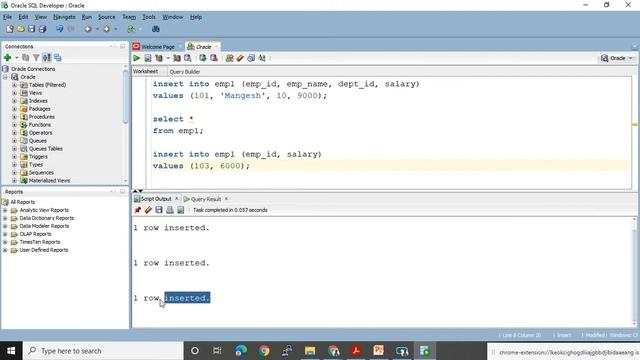 09 Intro DML statement and INSERT statement example смотреть онлайн
