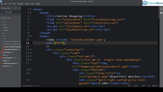 Brackets PHP Extensions (Lesson 9) смотреть онлайн