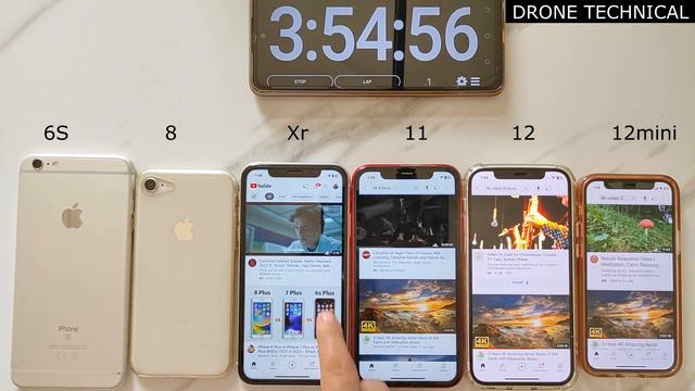 iPhone 12mini vs 12 vs 11 vs Xr vs 8 vs 6s Extreme Battery Test || iOS 16.2 Facing Bugs!!! смотреть онлайн