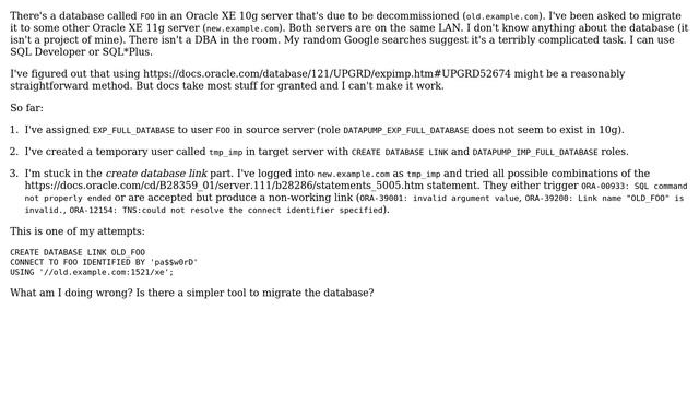 Databases: Migrate database through database link смотреть онлайн