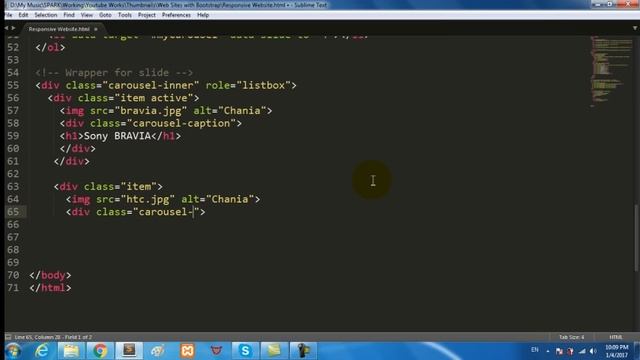 How to Make Image Slider with Bootstrap and Responsive Website Part 2 смотреть онлайн