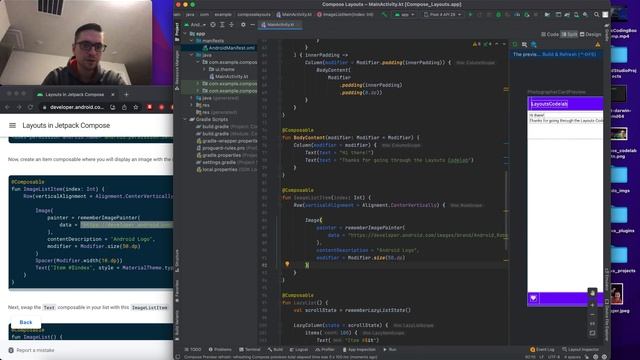 Jetpack Compose Layouts - Google Codelab смотреть онлайн