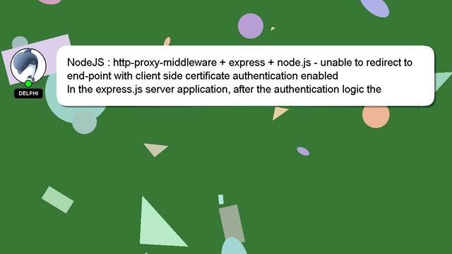 NodeJS : http-proxy-middleware + express + node.js - unable to redirect to end-point with client si смотреть онлайн
