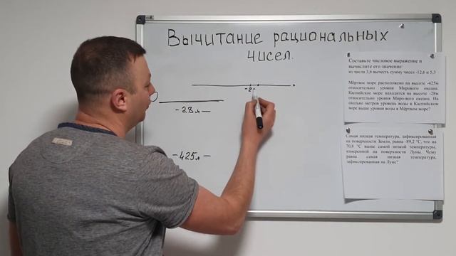 Математика 6 класс. Вычитание рациональных чисел. Текстовые задачи. смотреть онлайн