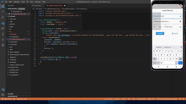 Insert Record into SQLite Database - Flutter смотреть онлайн