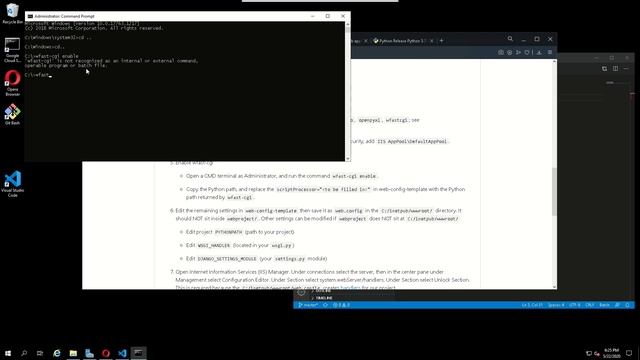 Deploy Django on Windows using Microsoft IIS смотреть онлайн