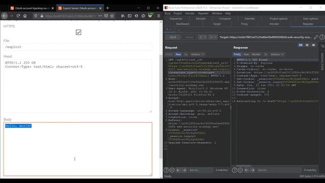 OAuth account hijacking via redirect_uri-Web Security Academy смотреть онлайн