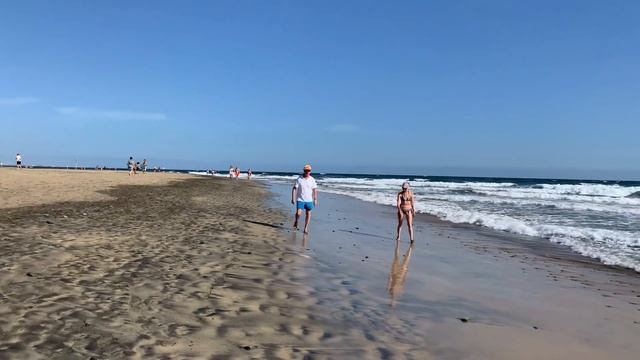 Gran Canaria Maspalomas ?Playa Del Ingles Beach Walk Nov. 2019